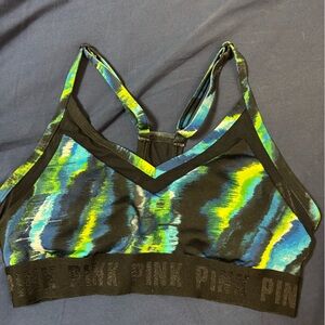 PINK Victoria's Secret Blue and Green Sports Bra